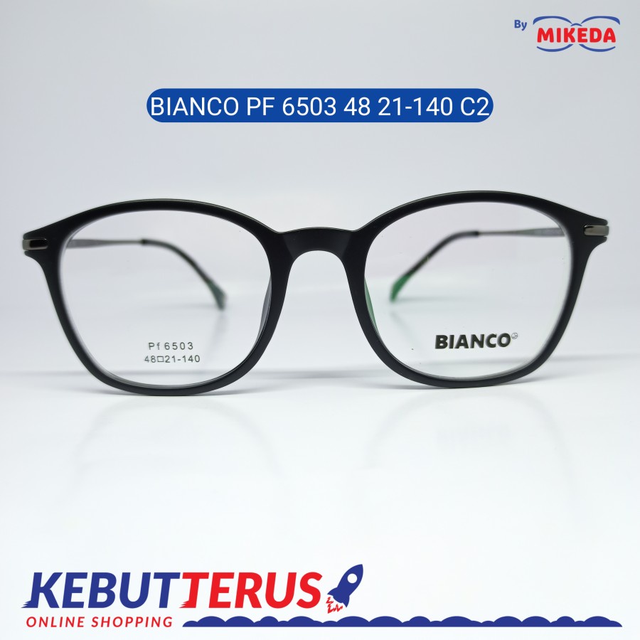 Mikeda-FRAME KACAMATA BIANCO PF6503 48 21-140 C2+LENSA(MINUS/CYLINDER)