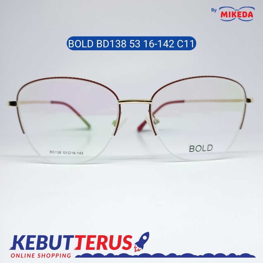 Mikeda-FRAME KACAMATA BOLD BD138 C11 + LENSA(MINUS/CYLINDER)