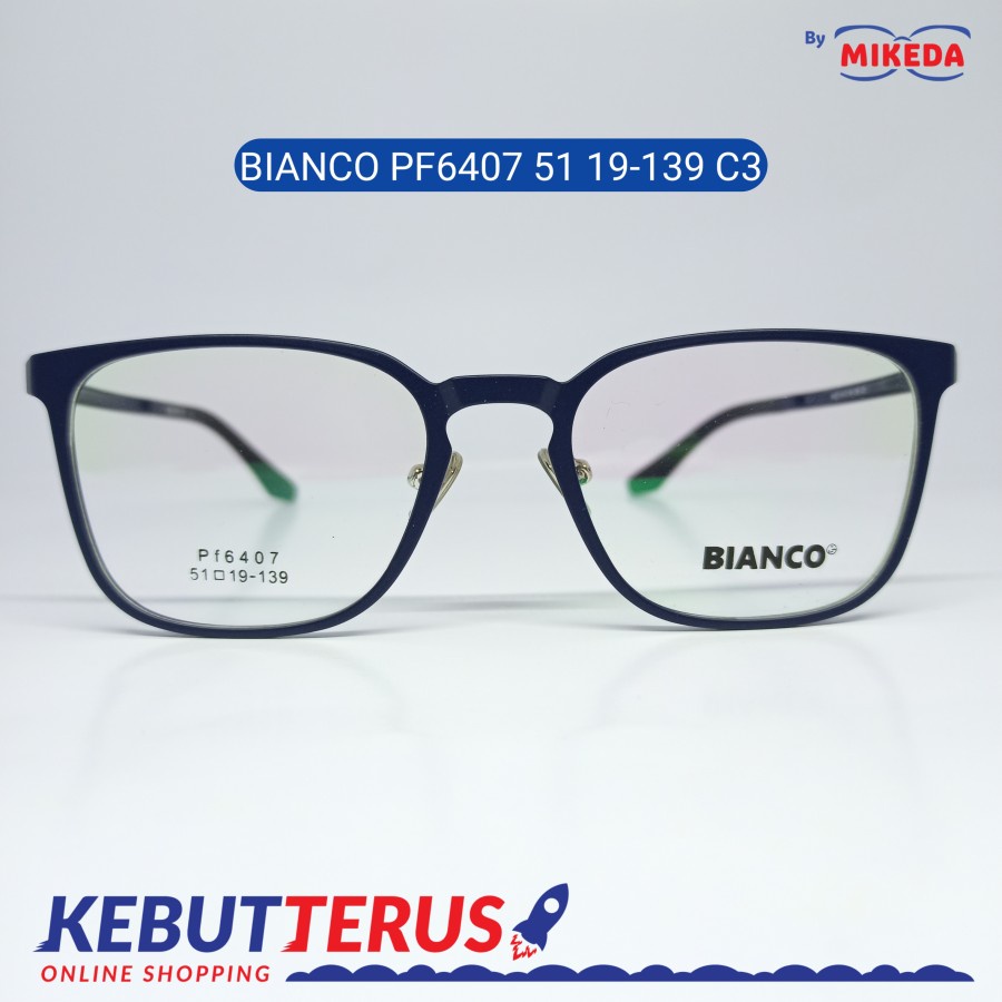 Mikeda-FRAME KACAMATA BIANCO PF6407 51 19-139 C3+LENSA(MINUS/CYLINDER)