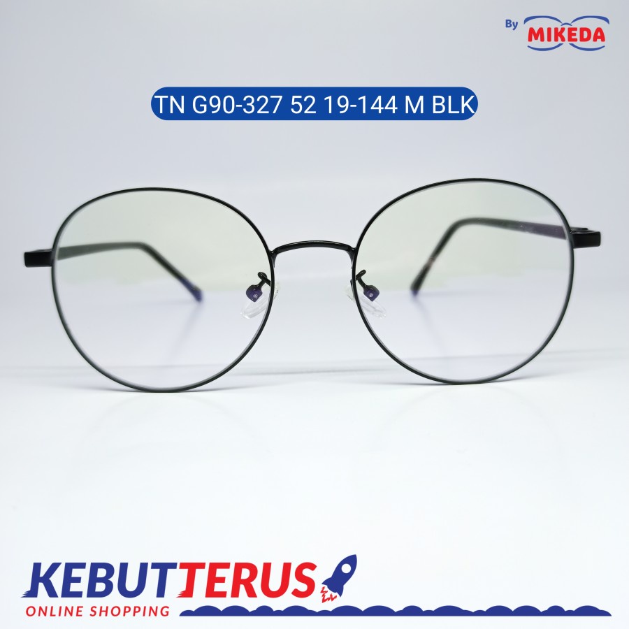 Mikeda-FRAME KACAMATA TN G90-327 52 19-144 M BLK+LENSA(MINUS/CYLINDER)