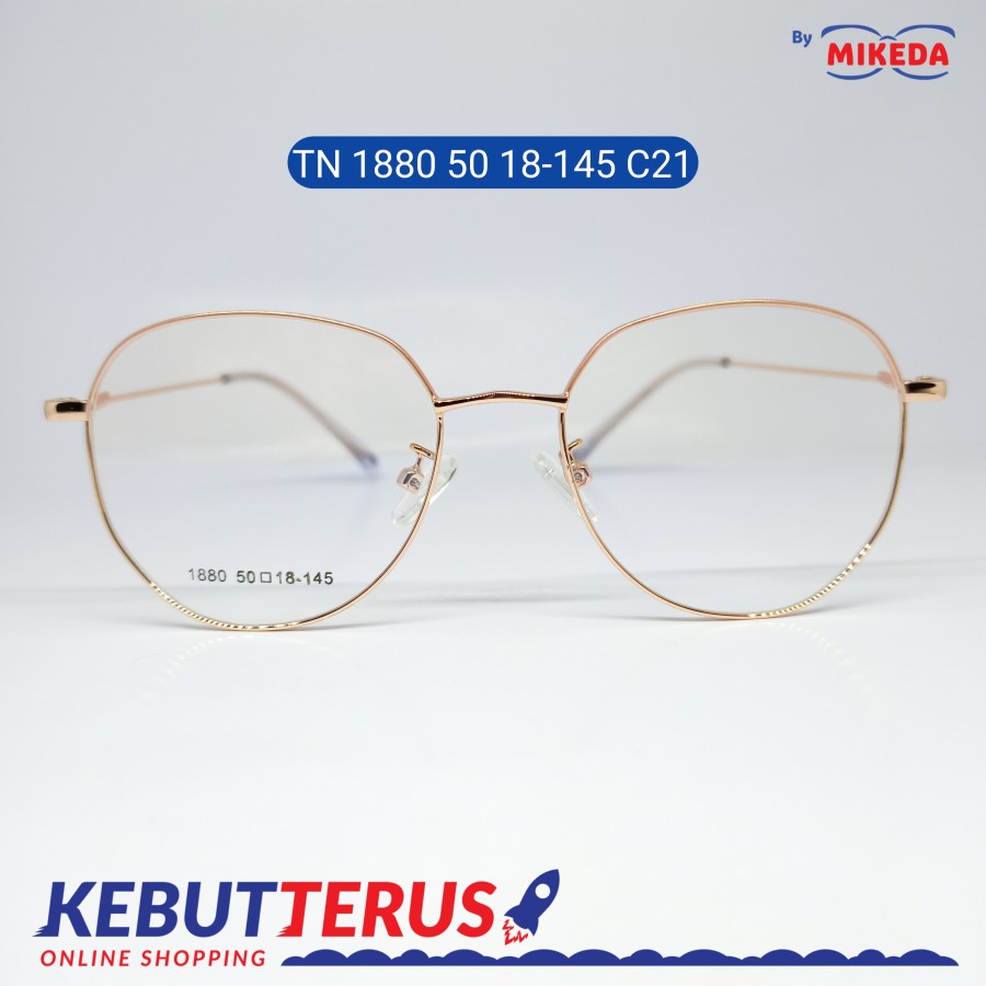 Mikeda-FRAME KACAMATA TN 1880 50 18-145 C21 + LENSA(MINUS/CYLINDER)