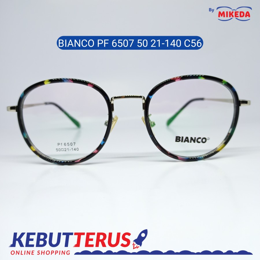 Mikeda-FRAME KACAMATA BIANCOPF6507 50 21-140 C56+LENSA(MINUS/CYLINDER)