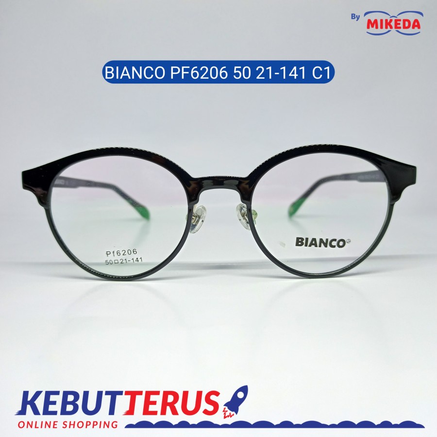 Mikeda-FRAME KACAMATA BIANCO PF6206 50 21-141 C1+LENSA(MINUS/CYLINDER)