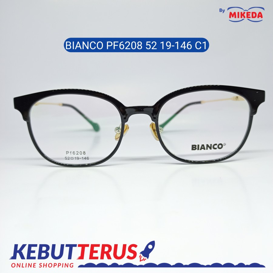 Mikeda-FRAME KACAMATA BIANCO PF6208 52 19-146 C1+LENSA(MINUS/CYLINDER)