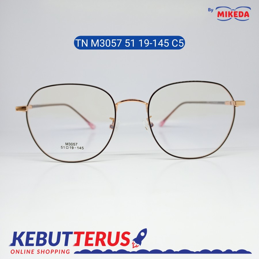 Mikeda-FRAME KACAMATA TN M3057 51 19-145 C5 +LENSA(MINUS/CYLINDER)