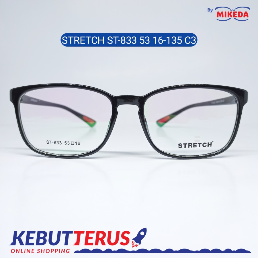 Mikeda-FRAME KACAMATA STRETCH ST-833 C3 + LENSA(MINUS/CYLINDER)