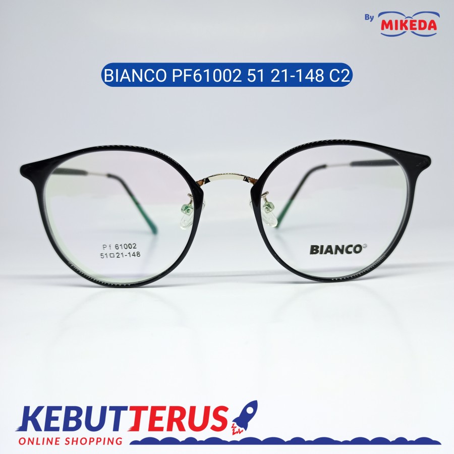 Mikeda-FRAME KACAMATA BIANCOPF61002 51 21-148 C2+LENSA(MINUS/CYLINDER)