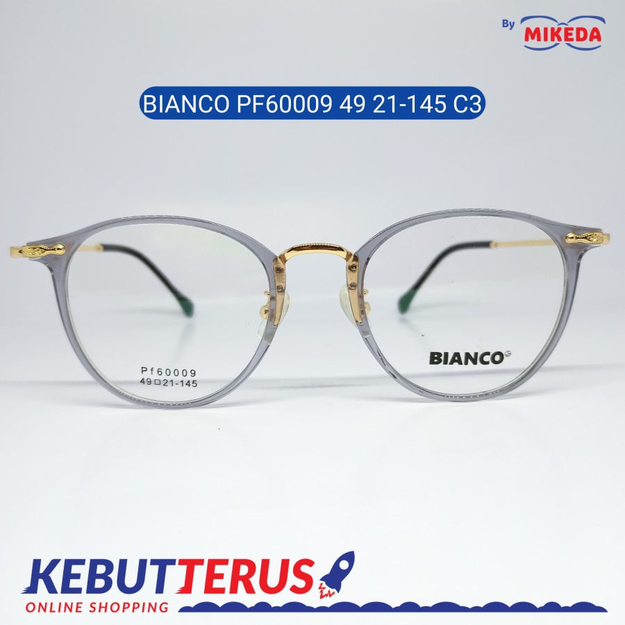 Mikeda-FRAME KACAMATA BIANCOPF60009 49 21-145 C3+LENSA(MINUS/CYLINDER)