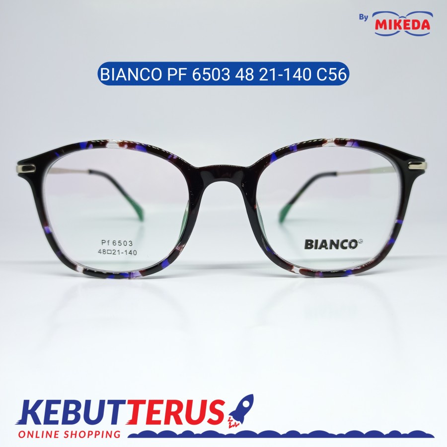 Mikeda-FRAME KACAMATA BIANCOPF6503 48 21-140 C56+LENSA(MINUS/CYLINDER)