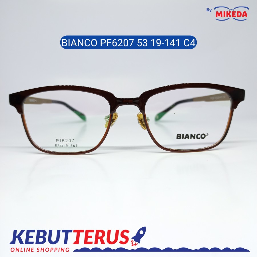 Mikeda-FRAME KACAMATA BIANCO PF6207 53 19-141 C4+LENSA(MINUS/CYLINDER)