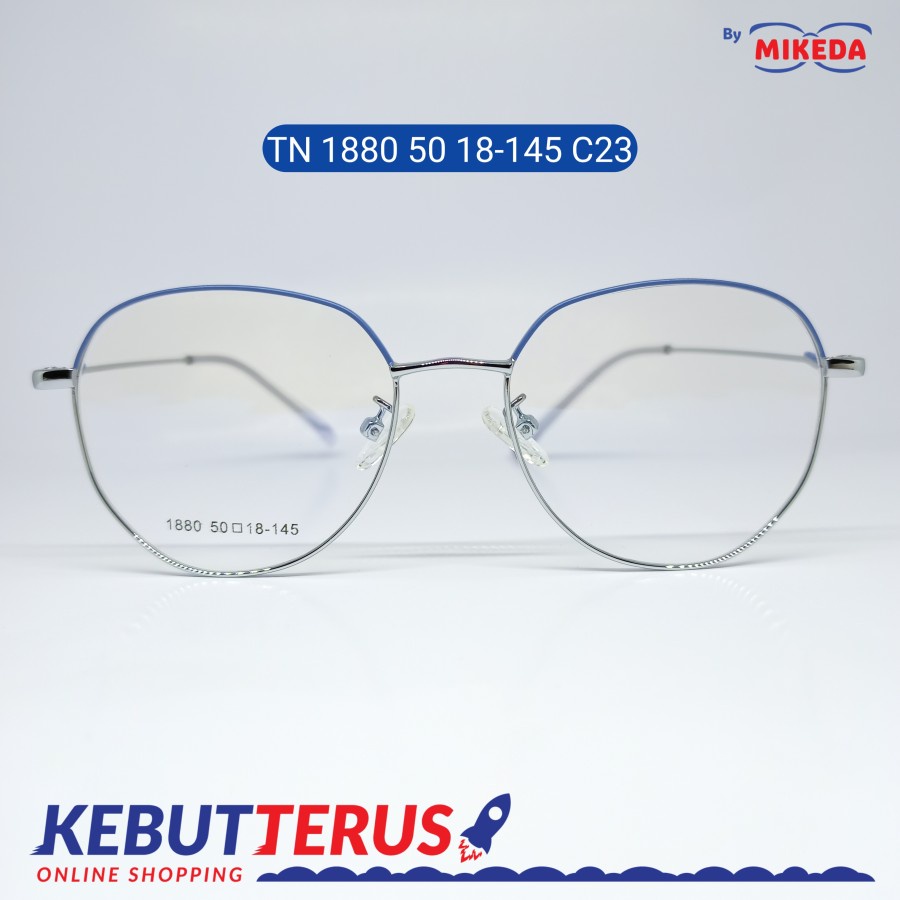 Mikeda-FRAME KACAMATA TN 1880 50 18-145 C23 + LENSA(MINUS/CYLINDER)
