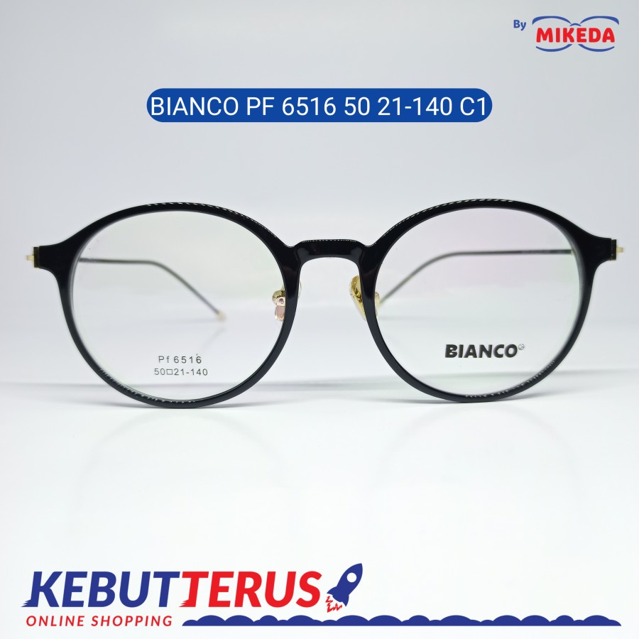 Mikeda-FRAME KACAMATA BIANCO PF6516 50 21-140 C1+LENSA(MINUS/CYLINDER)
