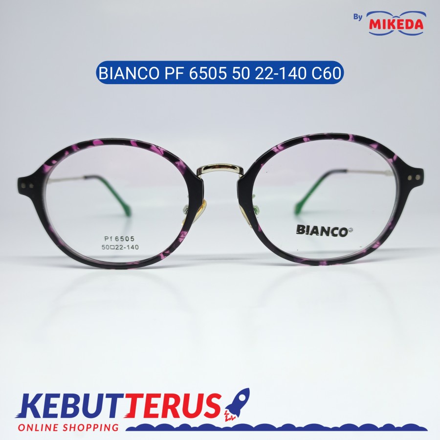 Mikeda-FRAME KACAMATA BIANCOPF6505 50 22-140 C60+LENSA(MINUS/CYLINDER)