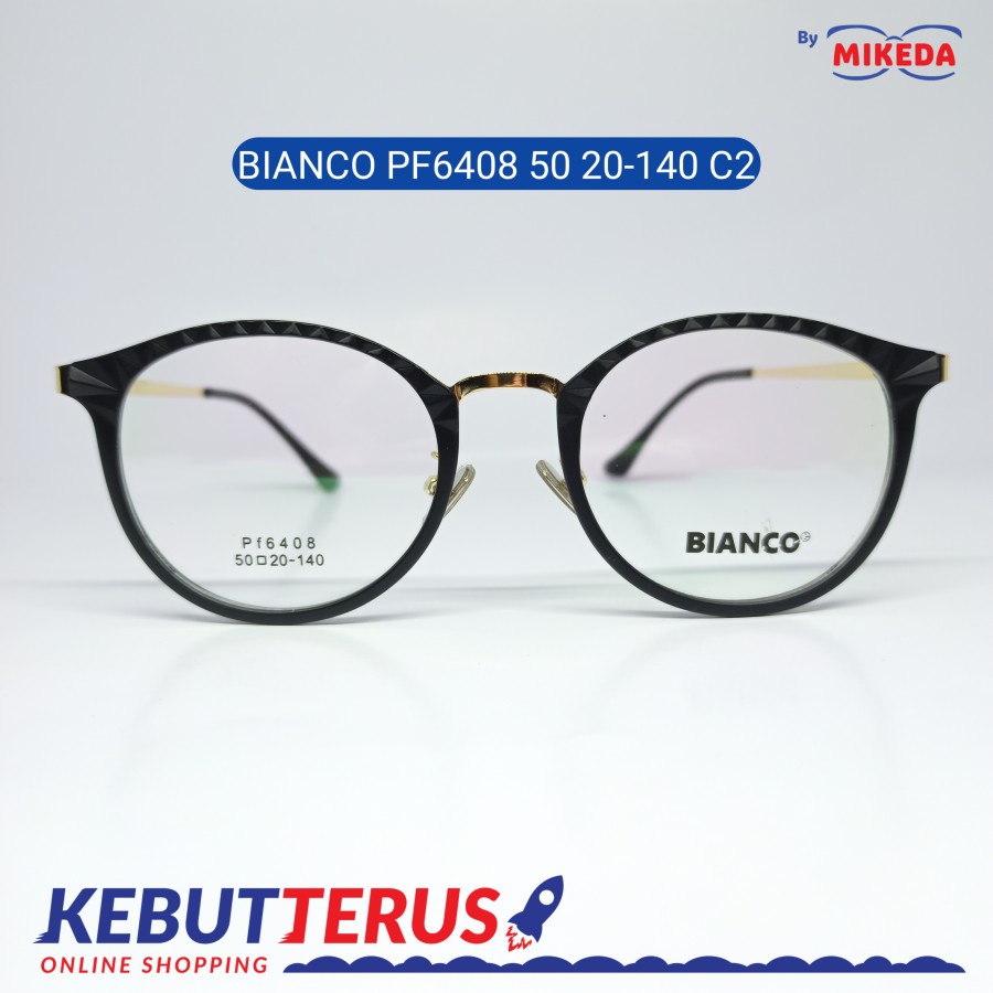 Mikeda-FRAME KACAMATA BIANCO PF6408 50 20-140 C2+LENSA(MINUS/CYLINDER)
