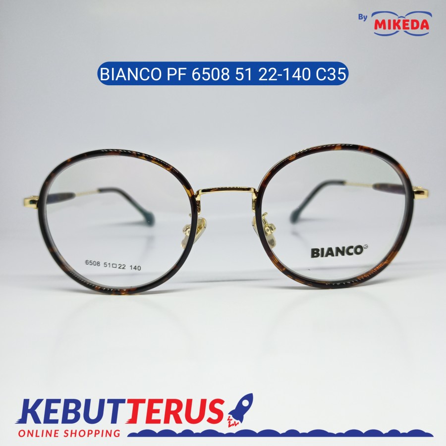 Mikeda-FRAME KACAMATA BIANCOPF6508 51 22-140 C35+LENSA(MINUS/CYLINDER)