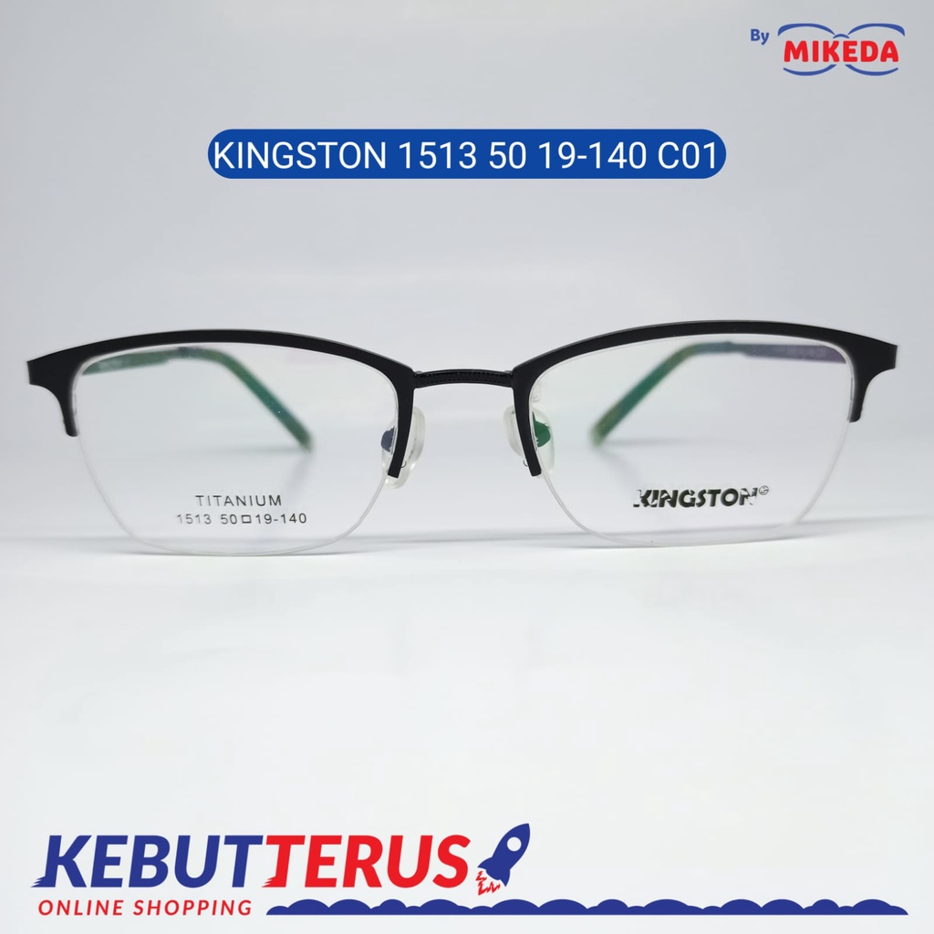 Mikeda-FRAME KACAMATA KINGSTON 1513 50 19-140 C01+LENSA(MINUS/CYLINDER)